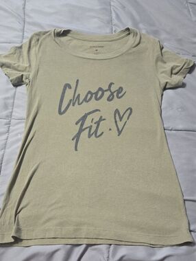 Athletic Olive Green 'Choose Fit' Graphic Short Sleeve Tee Size M
